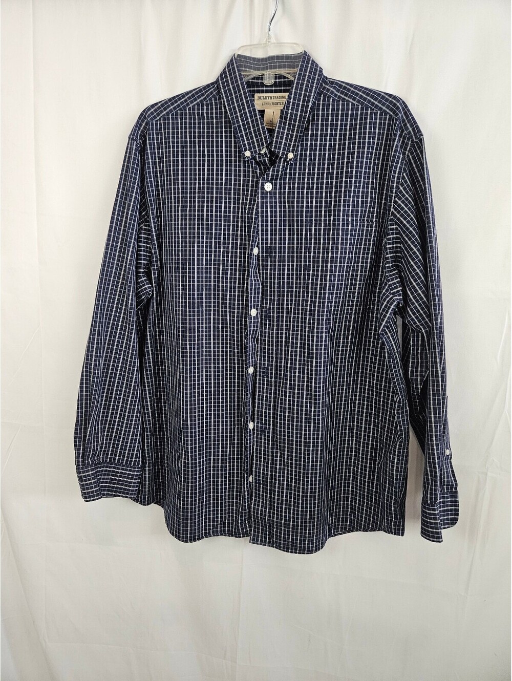 Duluth Trading Co WrinkleFighter Men's LS Button Down Large